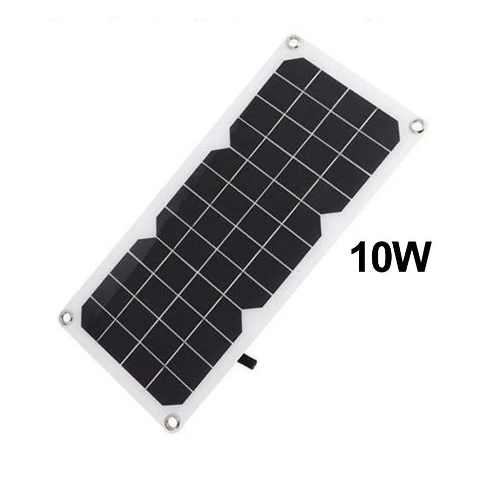 10W Solar Panel Kit for Phones RV Batteries 42cm x 19cm Monocrystalline