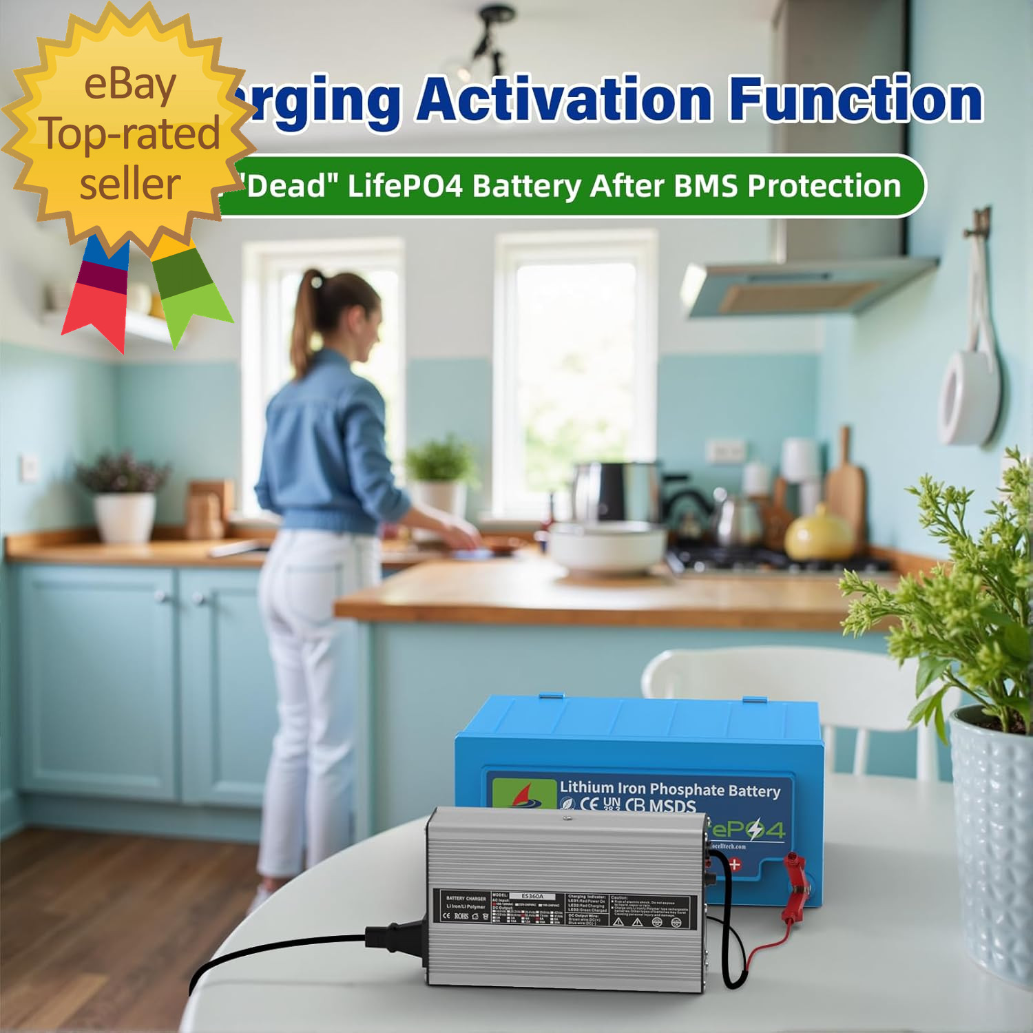 58.4V 5A AC-DC Battery Charger Dedicated Best Solution forLithium Iron Phosphate