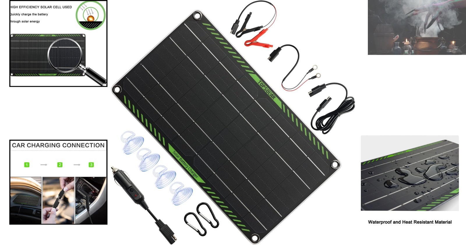 High-Efficiency 10 Watt Solar Panel for 12V Batteries – Plug & Play Design