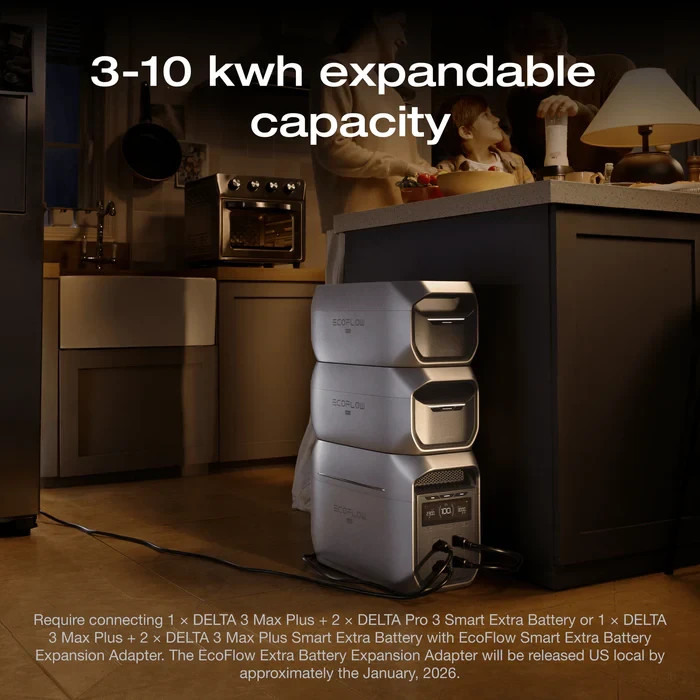 EcoFlow DELTA 3 Max 2048Wh Portable Power Station with 3000W Powerful Output