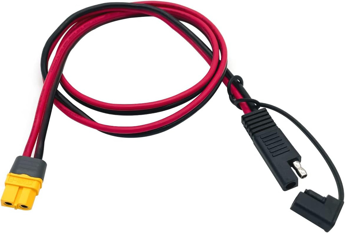 SAE to XT60 Connector Cord 12AWG Wire Extension Cable for Solar Generator Por…