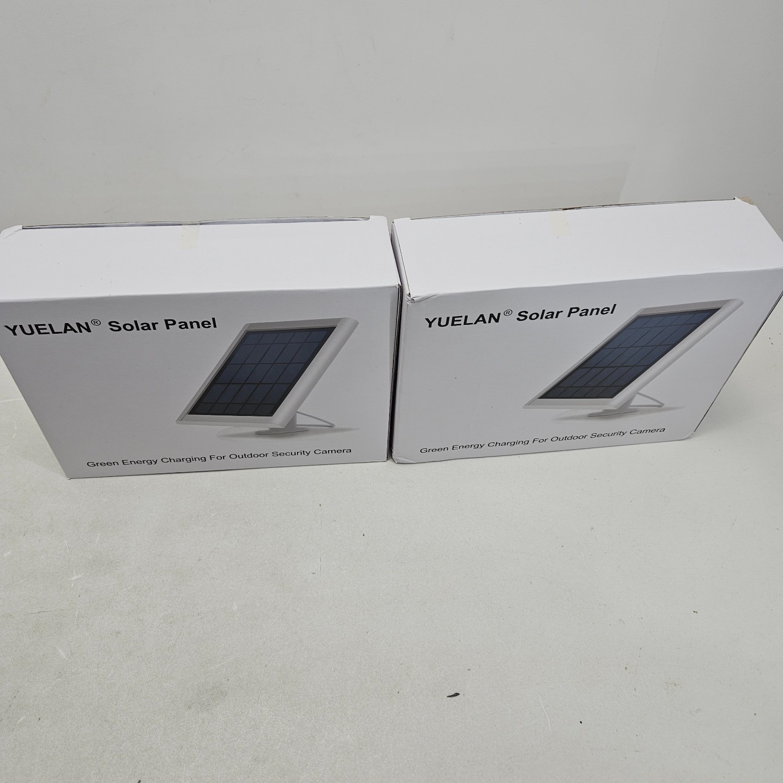 2 pack YUELAN Solar Panel- green energy charging for outdoor security camera