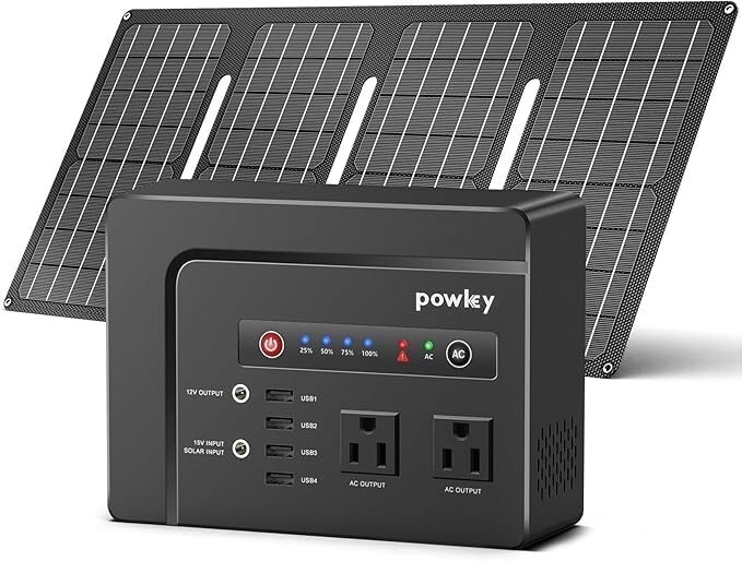 Solar Generator with Panel 200W Portable Power Station with Solar Panel 40W