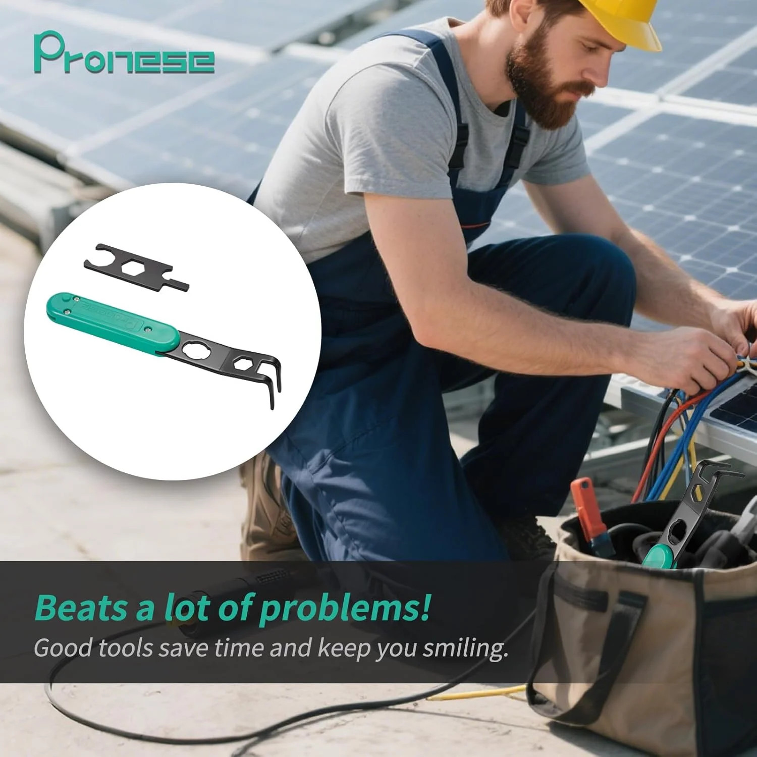 Pronese Metal Solar Mc4 Disconnect Tool made by Heavy-Duty Steel, Spring-Load…