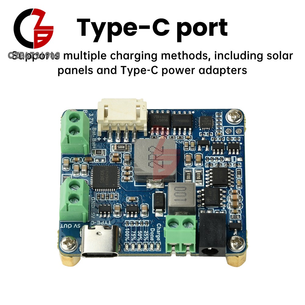 6-24V Solar Panel Power Management Module 5V 3A Supports MPPT, PD QC FCP SFCP
