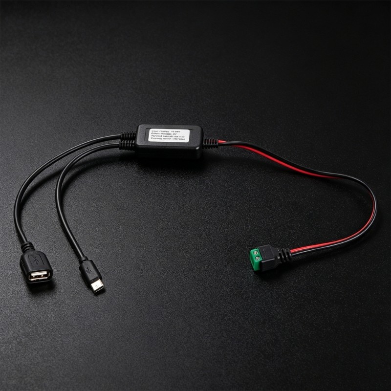 USB Type C Power Converter Cable 12V 24V To 5V Step Down 2Pin Solderless