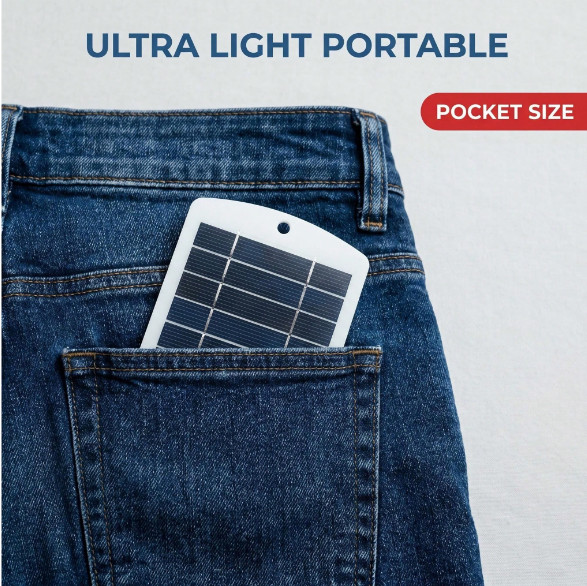 USB Solar Panel Power Bank for Outdoor Camping Hiking Phone Charger