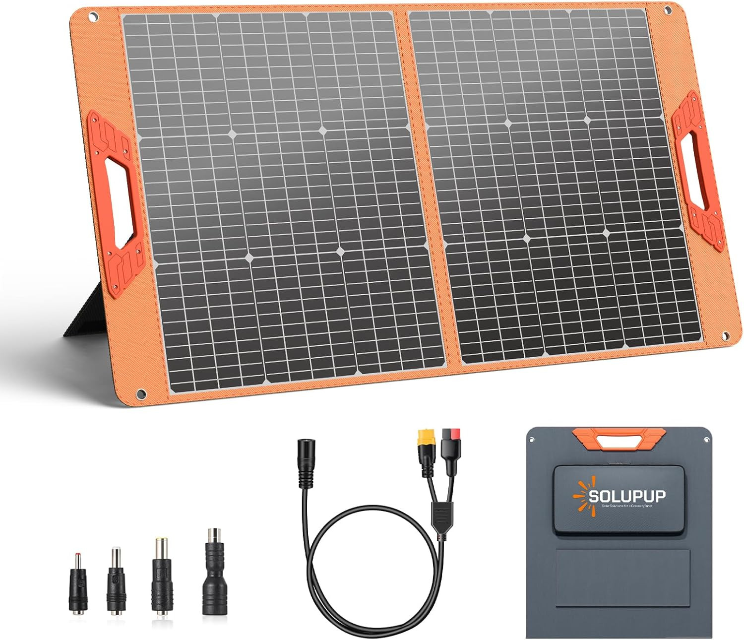 100W Portable Solar Panel for Power Station, 23.5% High Efficiency Foldable Sola