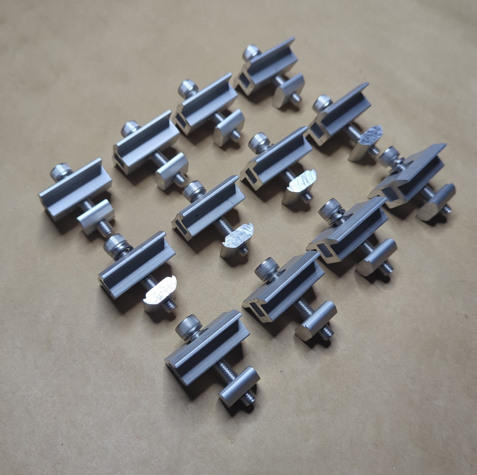 12Pcs Solar Panel Middle Clamp 35mm Aluminium Solar Panel Mount Mid Clips