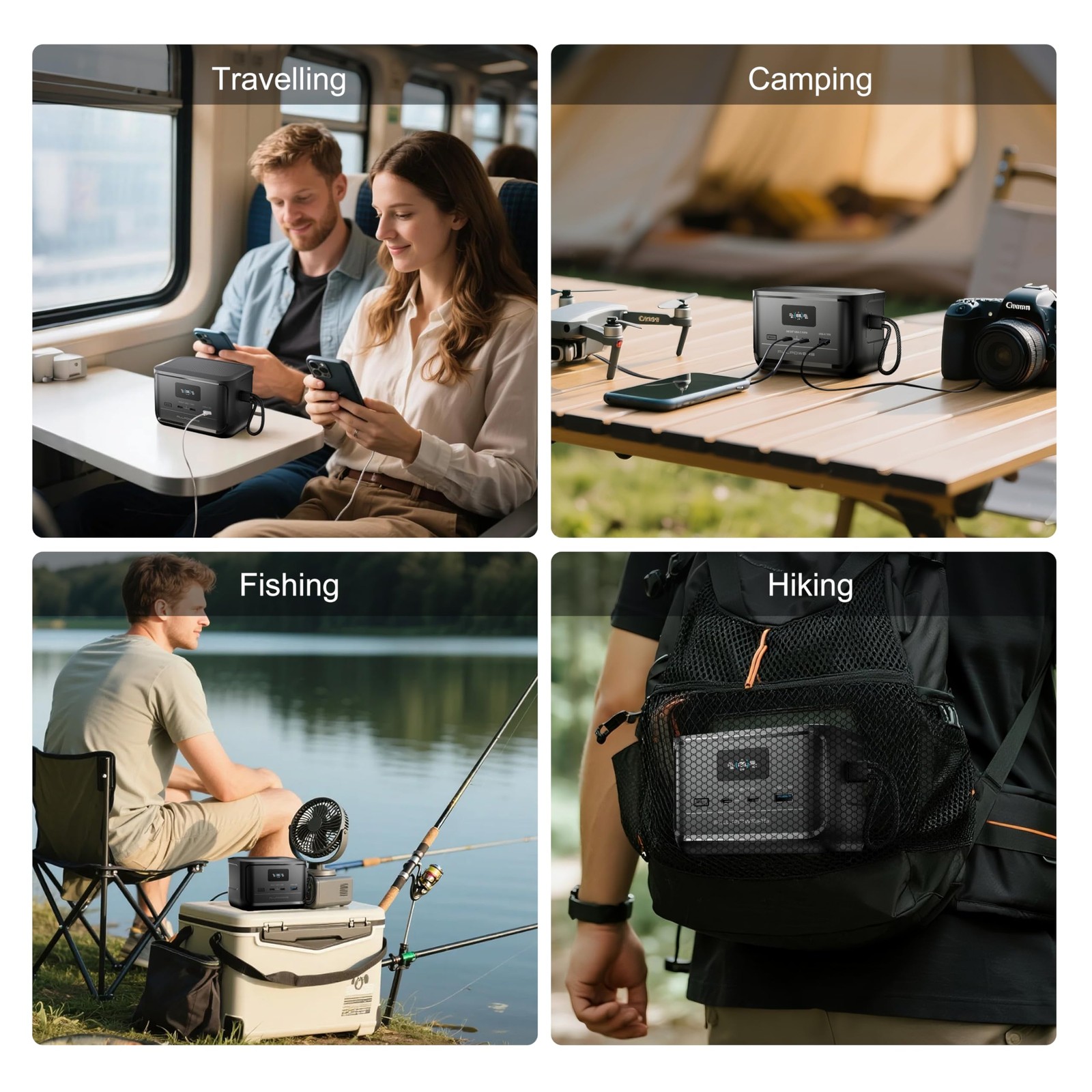 Portable Solar Power Station 41600mAh AC Outlet Emergency Backup For Camping, RV
