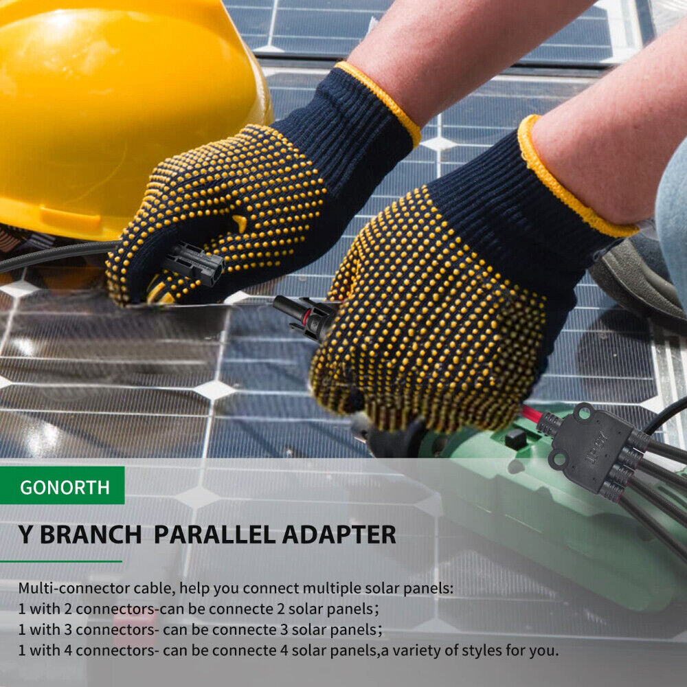 Solar Panel Y / T Branch Cable Connection Waterproof Adapter Connector Extension