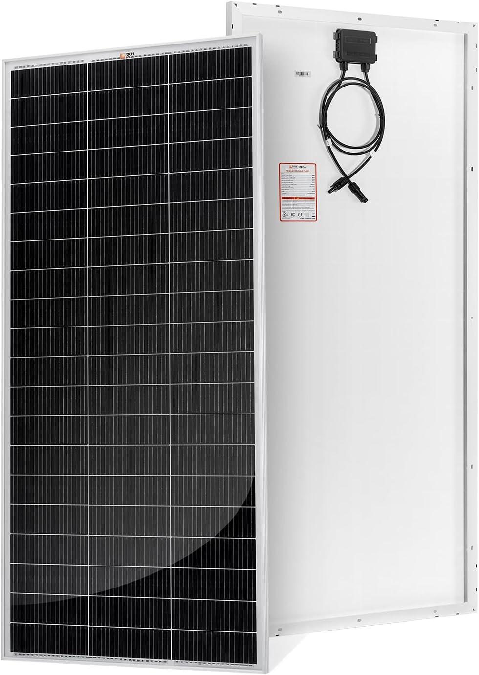 RICH SOLAR 200 Watt 24 Volt 9BB Cell Monocrystalline Solar Panel High Efficiency