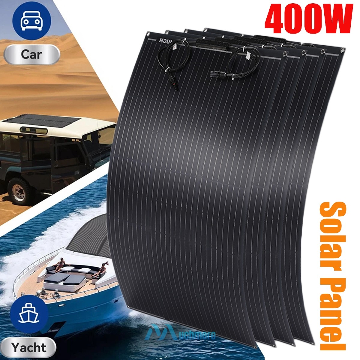 400W 200W Watt Flexible Solar Panel & Controller Kit RV Camping Off-Grid Rooftop