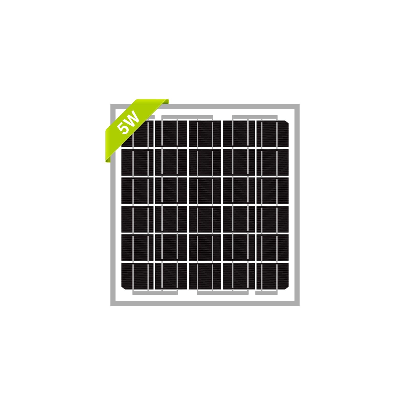 5W(Watts) 12V(Volts) 5W Monocrystalline 10BB Solar Panel Battery Maintainer H…