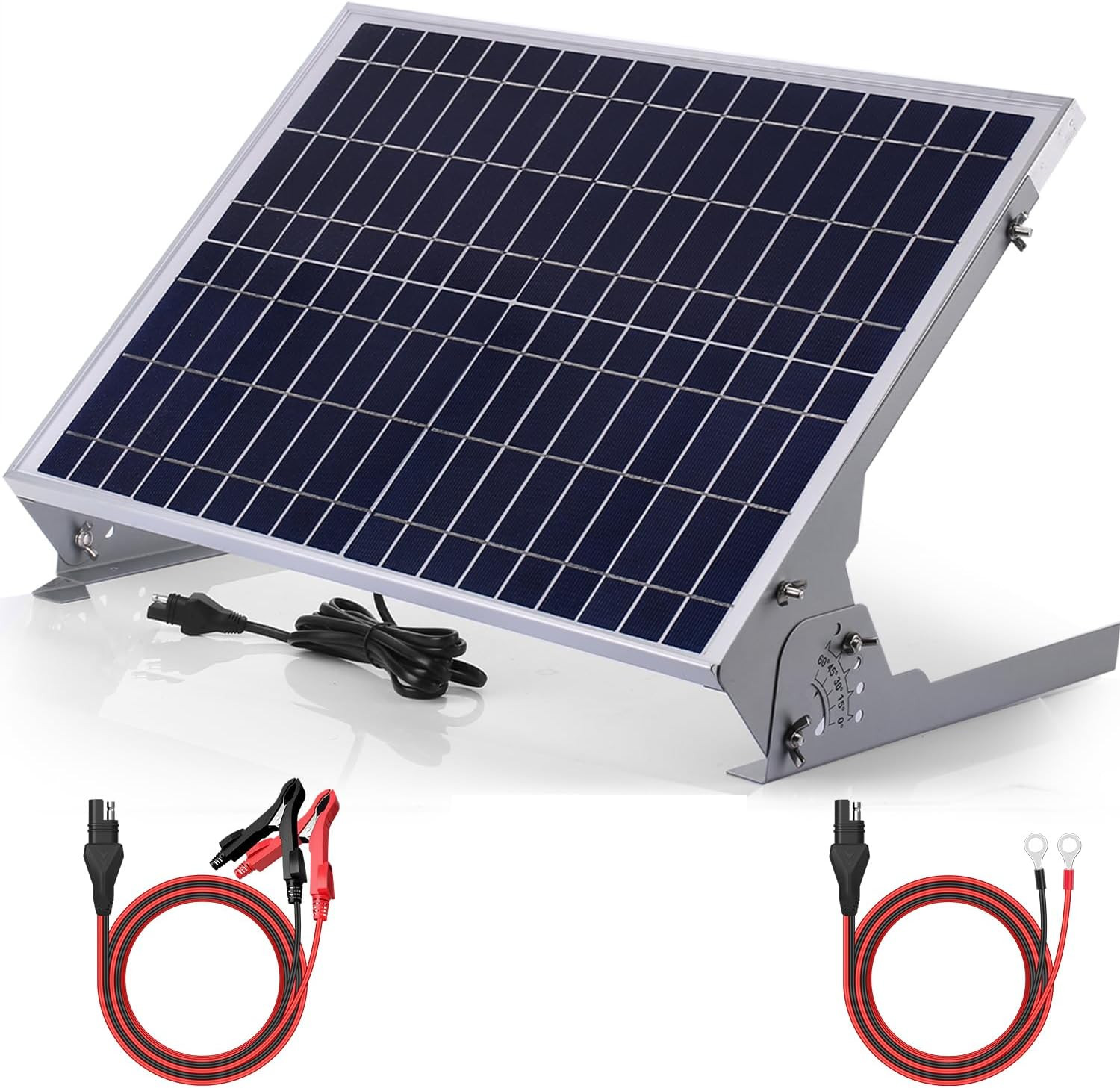12V 30W Solar Battery Charger Maintainer, Built-In Ultrasmart MPPT Controller, A