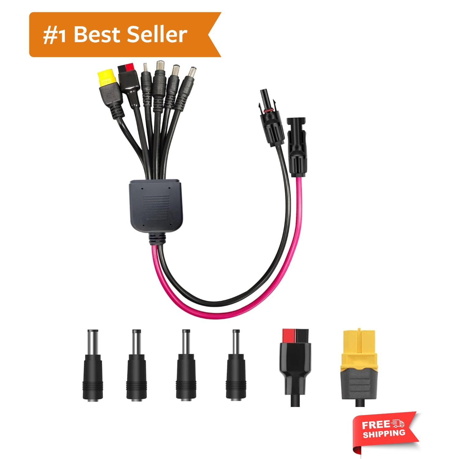 6-in-1 Solar Connector Kit with Female and Male Connectors, Universal Solar A…