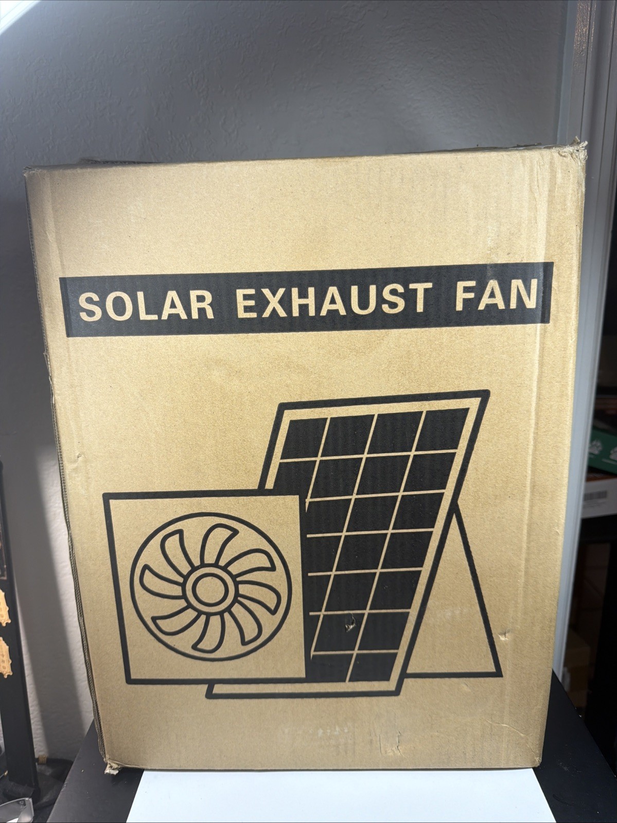 Solar Powered Fan, 25W Waterproof Solar Panel + 8 Inch Solar Exhaust Fan NEW