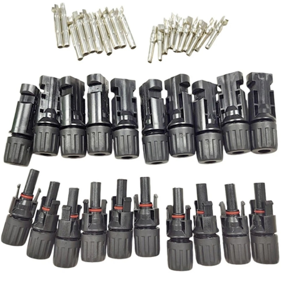 Cable Connectors For MC4 2.5m㎡ 4m㎡ 6m㎡ IP67 20 Pairs 30A 1000V DC Solar Panel