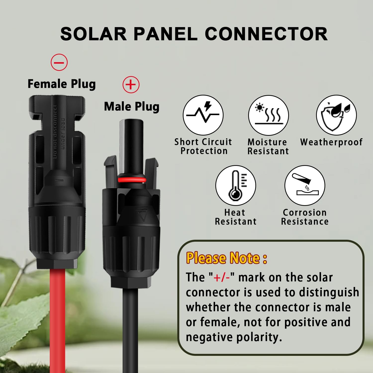 20FT/6M Solar Panel Adapter Cable for Jackery 1000 v2, Solar Connector to DC7…