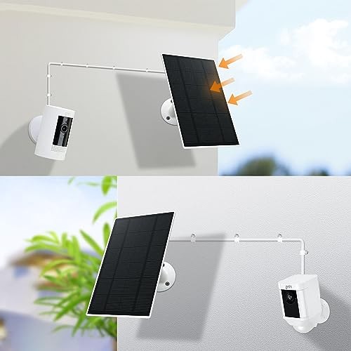 Ring Camera Solar Panel, Compatible with Ri ng Stick Up Cam White 1Pack