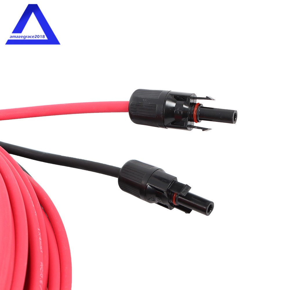 12AWG 20M Solar Panel Extension Cable Black+Red W/ M4 Connector For RV/Boat