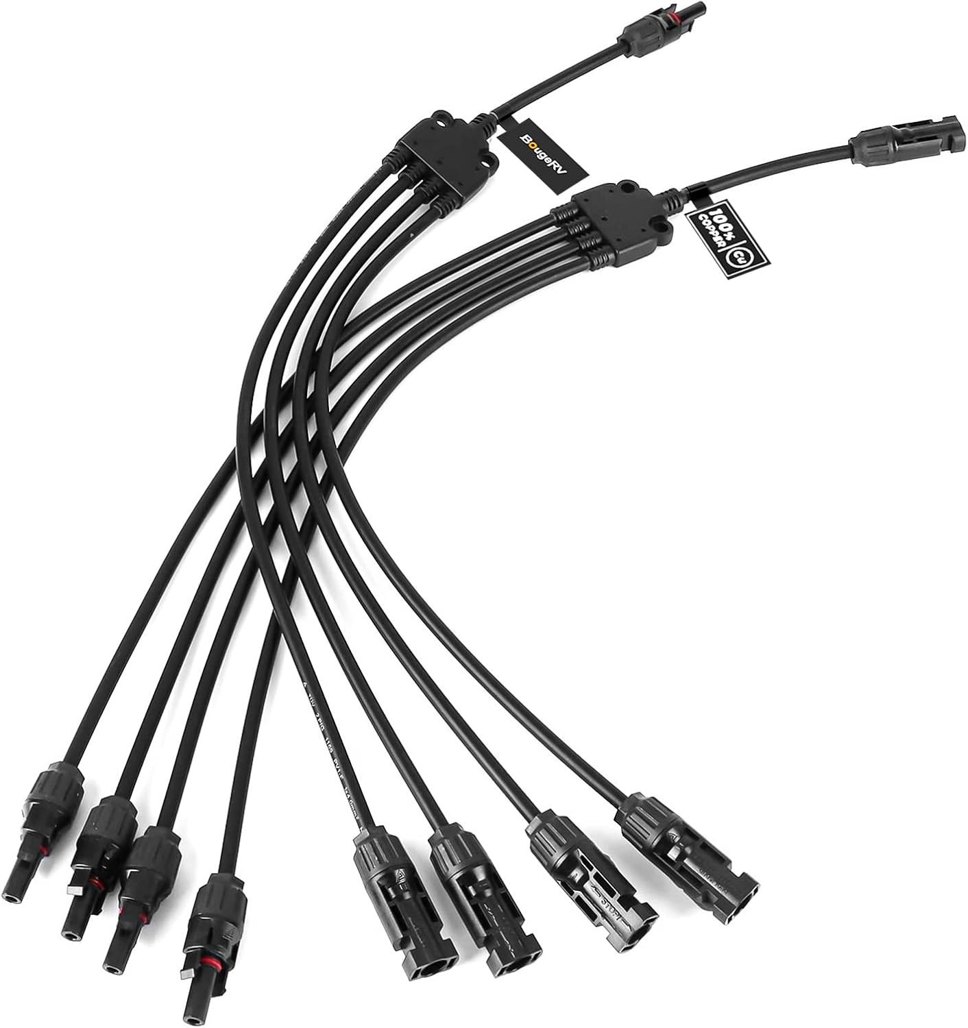 Durable Solar Y Branch Connectors – 1 to 4 Parallel Connection Kit (M/FFFF & …