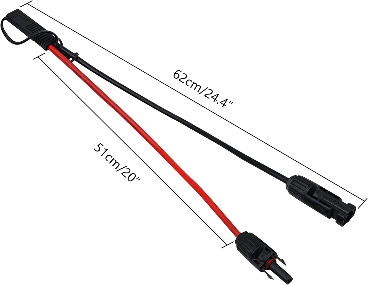 50cm SAE Connector Cable with Reversed Polarity Function – Ideal for Solar Kits