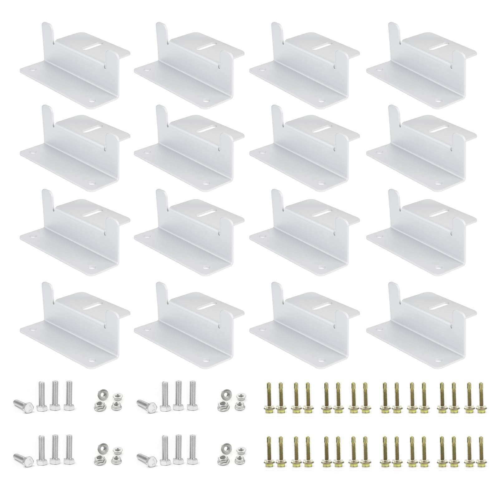 16 Units Solar Panel Mounting Brackets,Z Bracket Sets Lightweight Aluminum