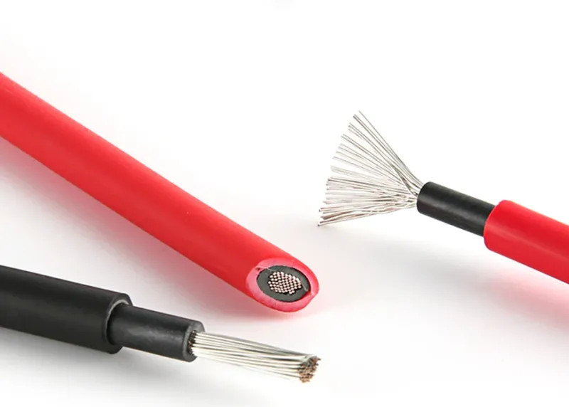 PV Wire Cable 2.5/4/6mm² 10-14AWG Black+Red with Male Female Panel Connectors