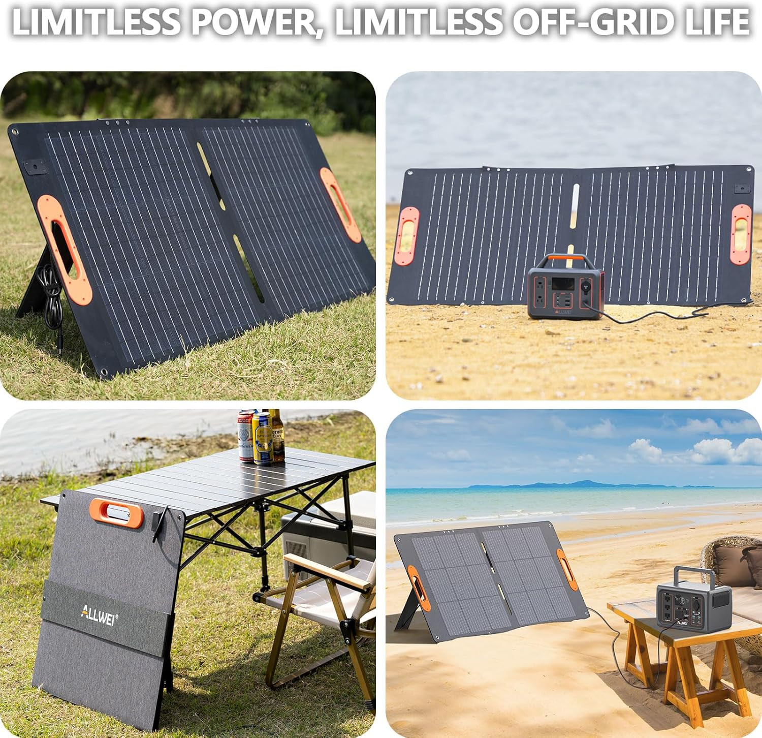 100W Portable Solar Panel for 300/500 Power Station Solar Generator, 18V Solar B