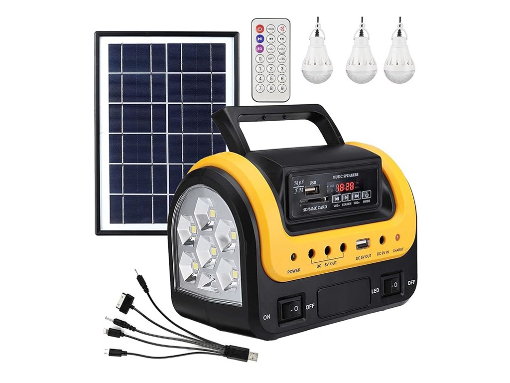 SDM-0603 2500MAH LIFEPO4 AC 110V 60HZ 5W PORTABLE LIGHTWEIGHT SOLAR GENERATOR
