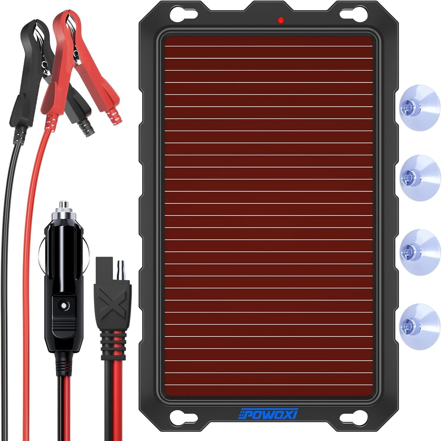 12V Solar Trickle Charger – 3.3W Intelligent Battery Maintainer for Cars & Boats