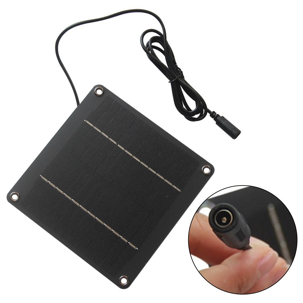 12V Solar Panel 1.5 Meter Cable 4W Power Output 5521 Female DC Interface