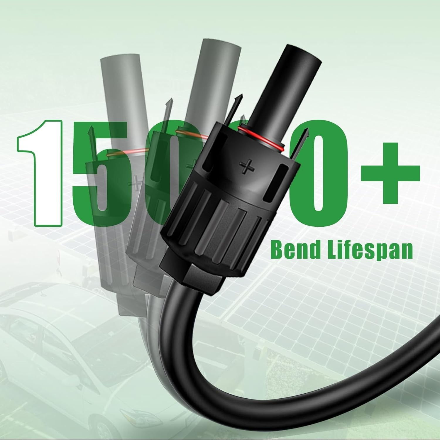 Twin Wire 30 Feet Solar Extension Cable 10AWG with IP67- Female & Male Connector