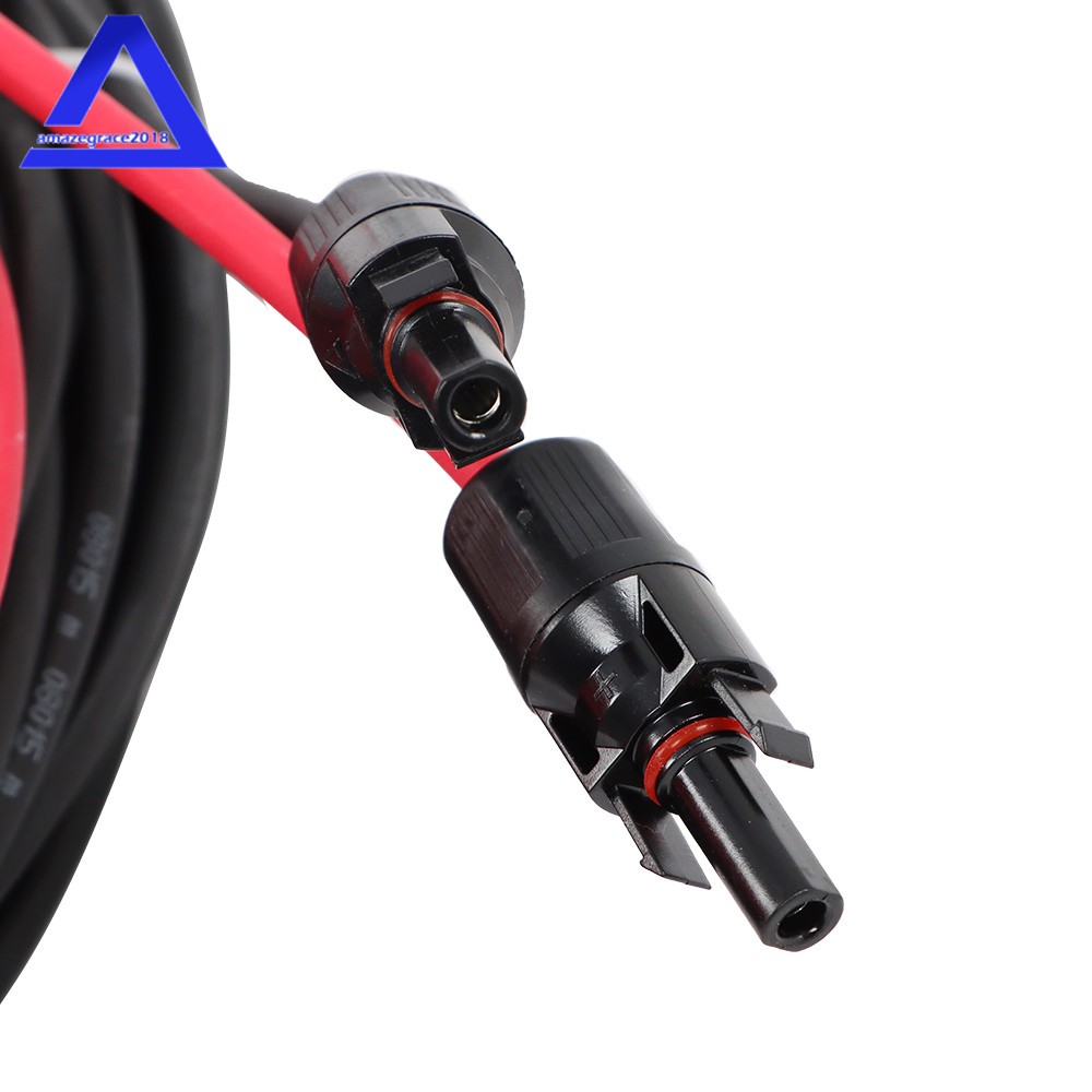 12AWG 20M Solar Panel Extension Cable Black+Red W/ M4 Connector For RV/Boat