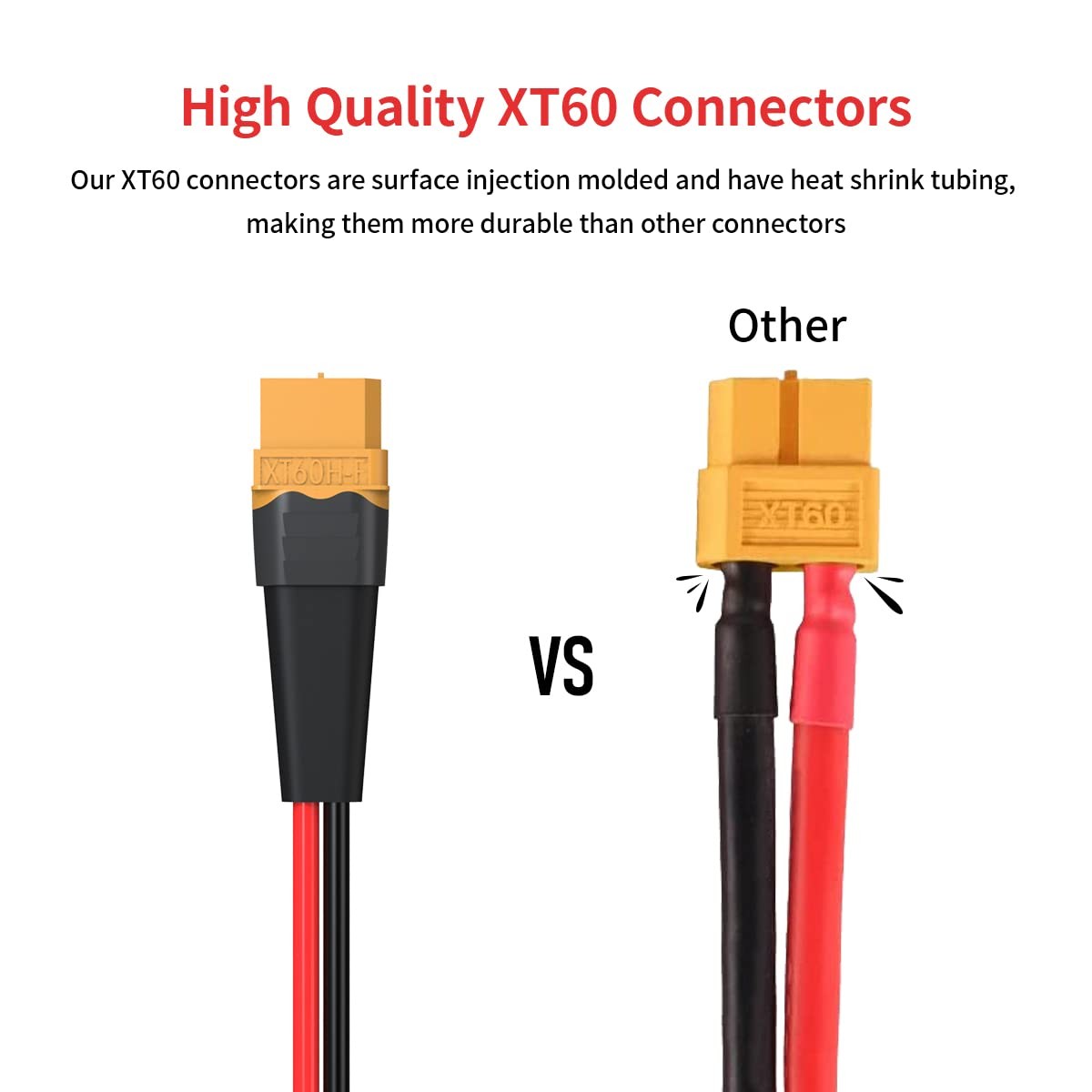 10AWG 2FT XT60 Extension Cable 2 6 10 20 35 50 75 100FT XT60 Female to Male C…