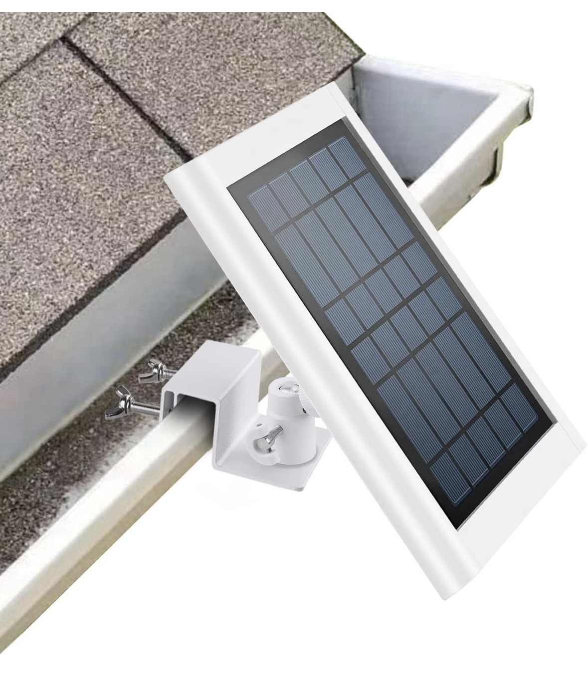 Adjustable Solar Panel Gutter Mount for Ring -Easy Install Weatherproof Aluminum