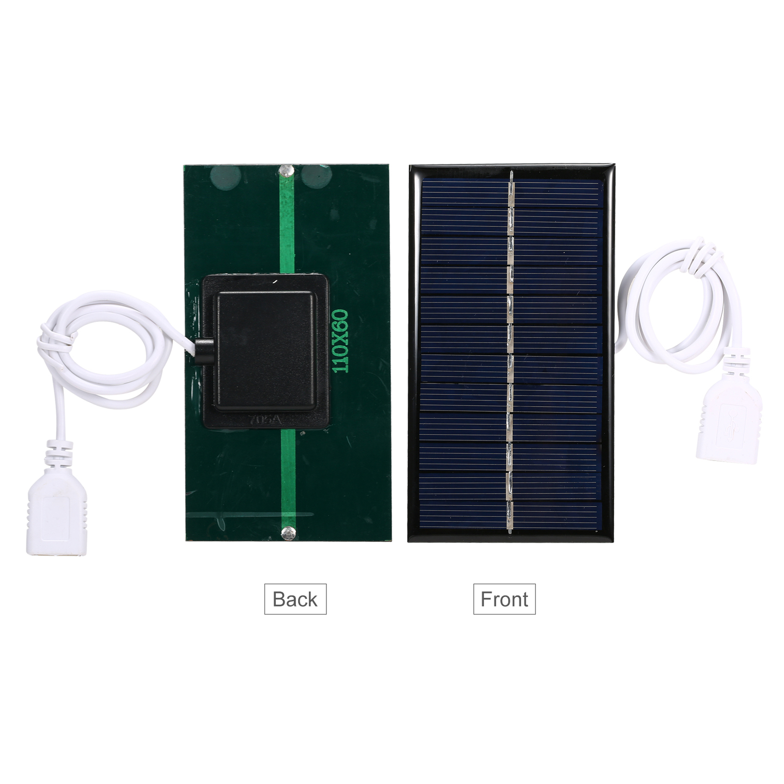 1W Small Solar Panel with USB DIY Polysilicon Silicon Solar Cell R8I6
