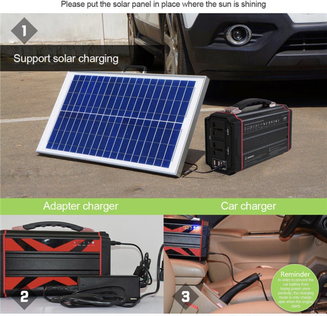 250 watt solar Generator & 60 watt Foldable Solar Panel Kit