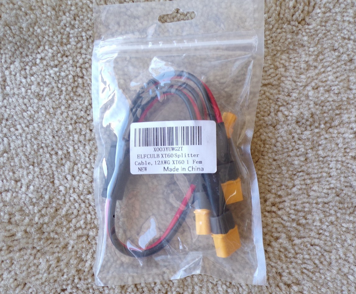 ELFCULB – XT60 Splitter Cable, 12AWG XT60 1 Male – 3 Female Connector Cable; @c9