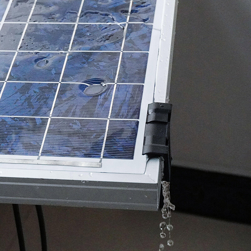 10-60X Photovoltaic Panel Water Guide Clamp Solar Panel Water Drain Remove Clips
