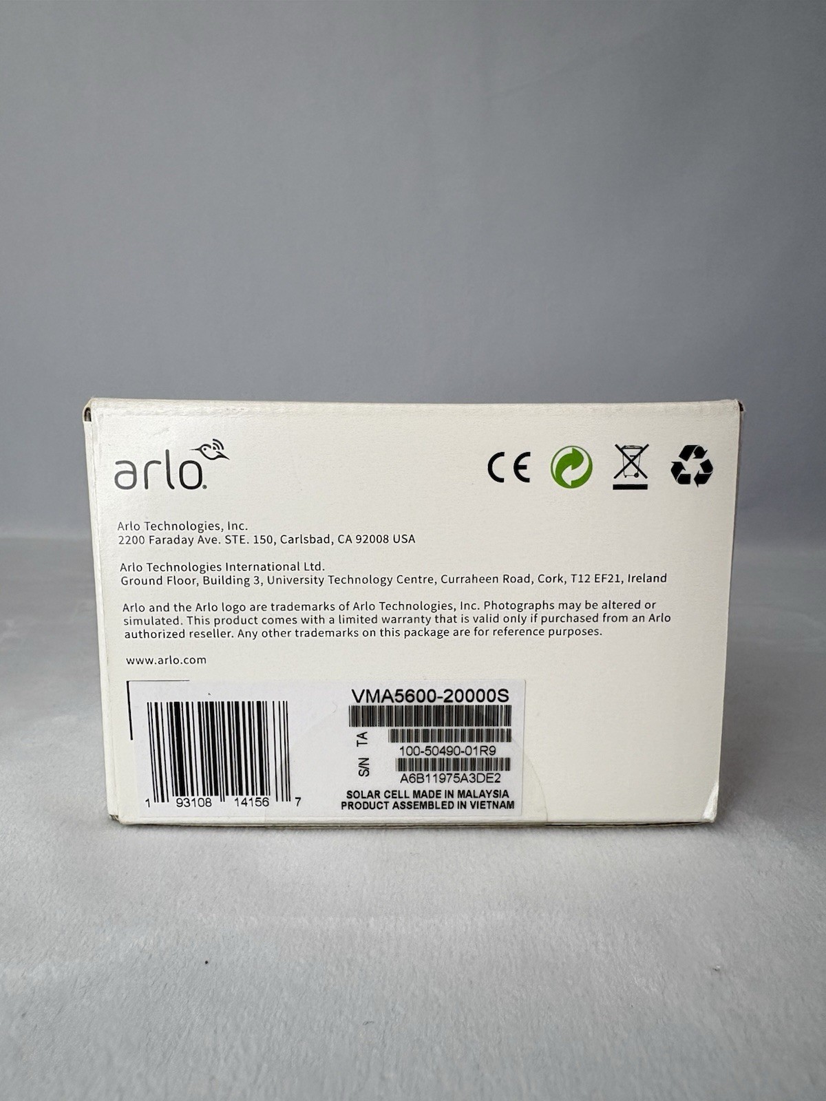 Arlo Solar Panel For Arlo Ultra, Arlo Pro 3, and Arlo Pro 3 Floodlight Cameras
