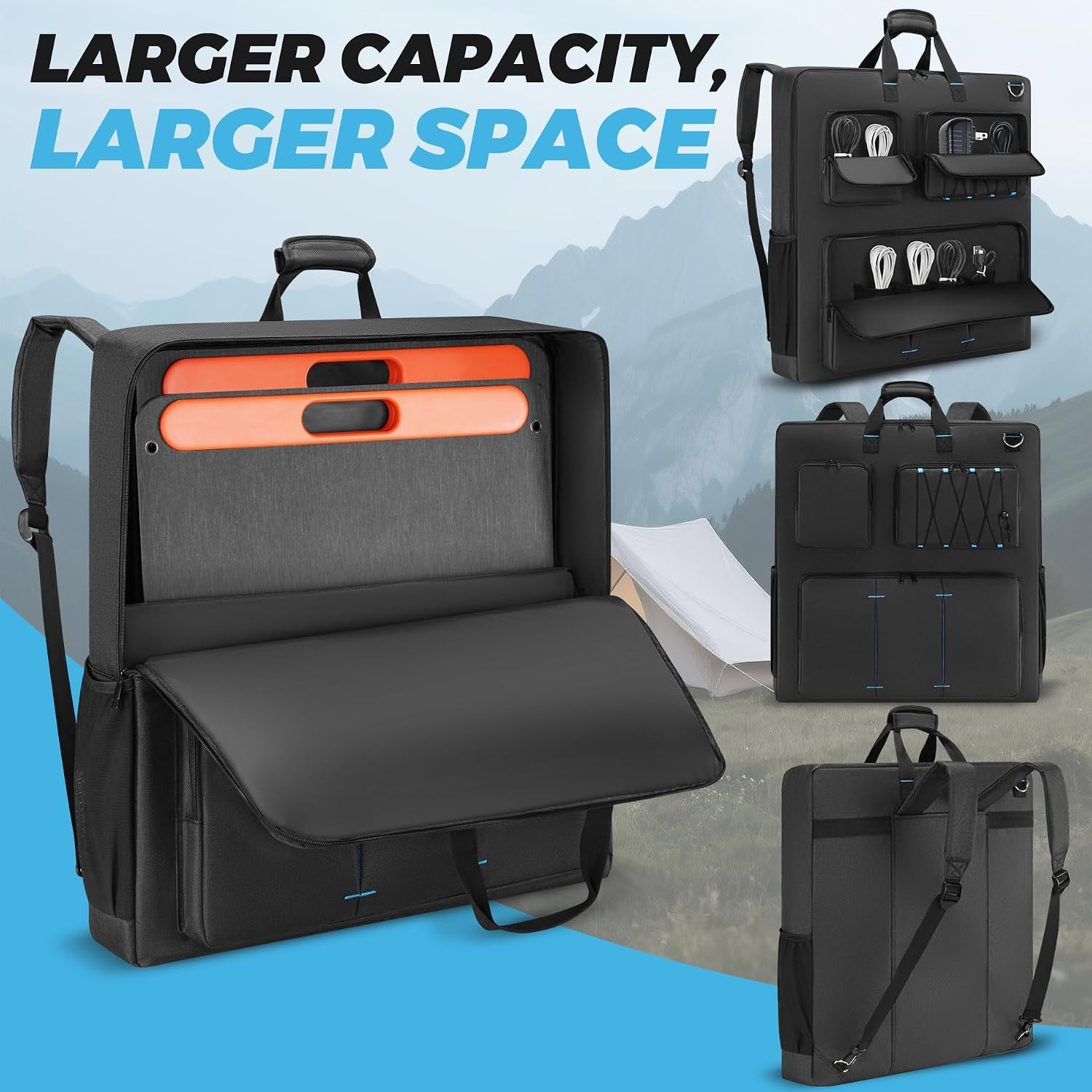 Solar Panel Storage Bag Compatible with Jackery Solarsaga 100W 100X 200W/ GRECEL