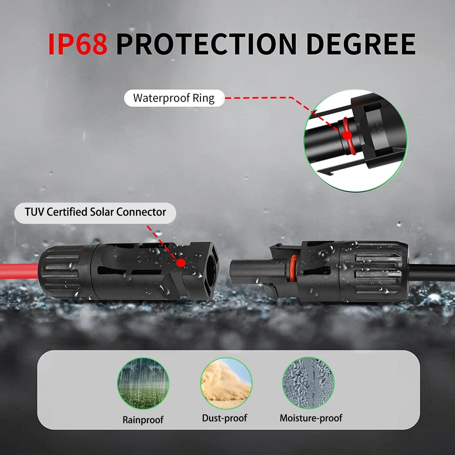 16.5ft XT60i Solar Charging Cable for Portable Power Stations & Generators