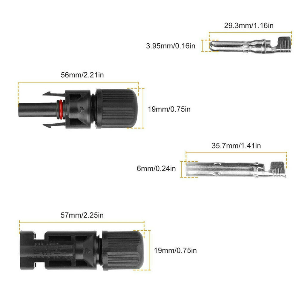 20 Pairs 30A Male Female M/F DIY Solar Panel Wire Cable Connectors Waterproof
