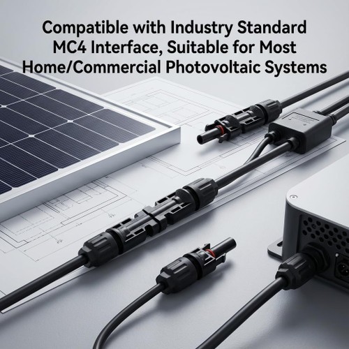 1pr Solar Panel Connectors, 1000V 30A IP67 Waterproof, Compatible 2.5/4/6mm² 12z