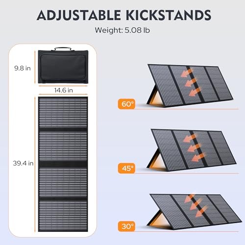 Foldable Solar Panel Charger with 18V DC Outlet for Portable Power 60W