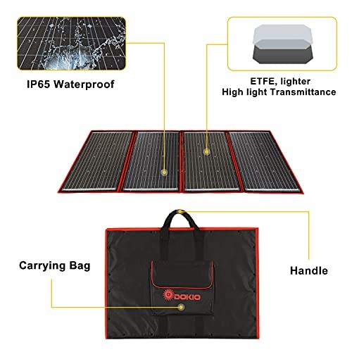 220W 18V Foldable Solar Panel Kit Lightweight(11lb,28×20 inch)