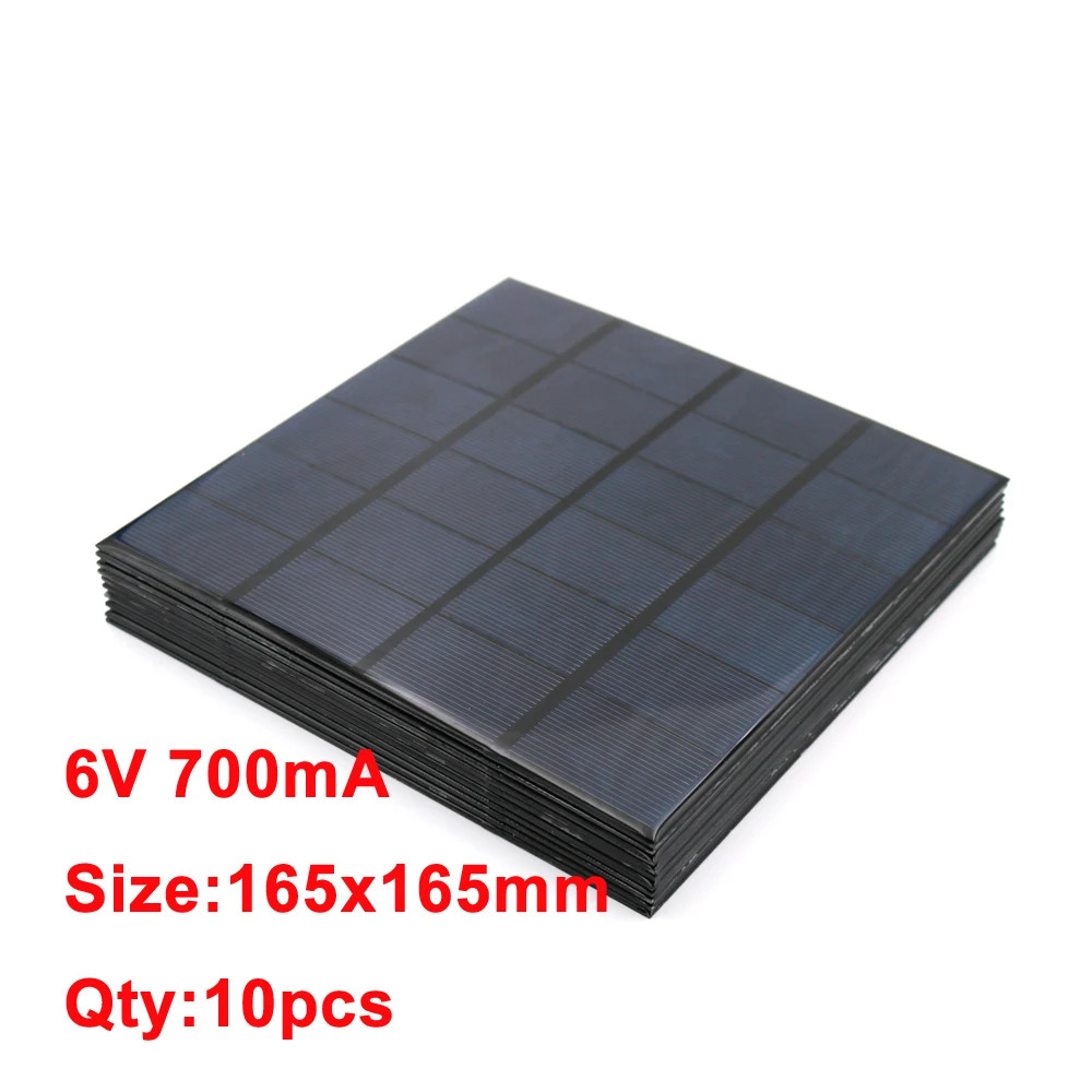 10PCS X DC Solar Panel 6V 100Ma 167Ma 183Ma 333Ma 500Ma 583Ma 750Ma Solar Batter
