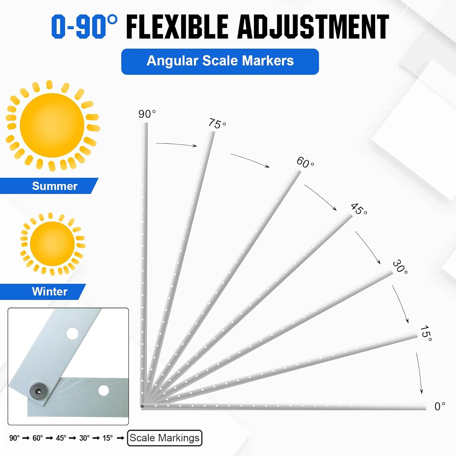 Upgraded 45In Solar Panel Mount Brackets, with Foldable Tilt Legs, Suitable for
